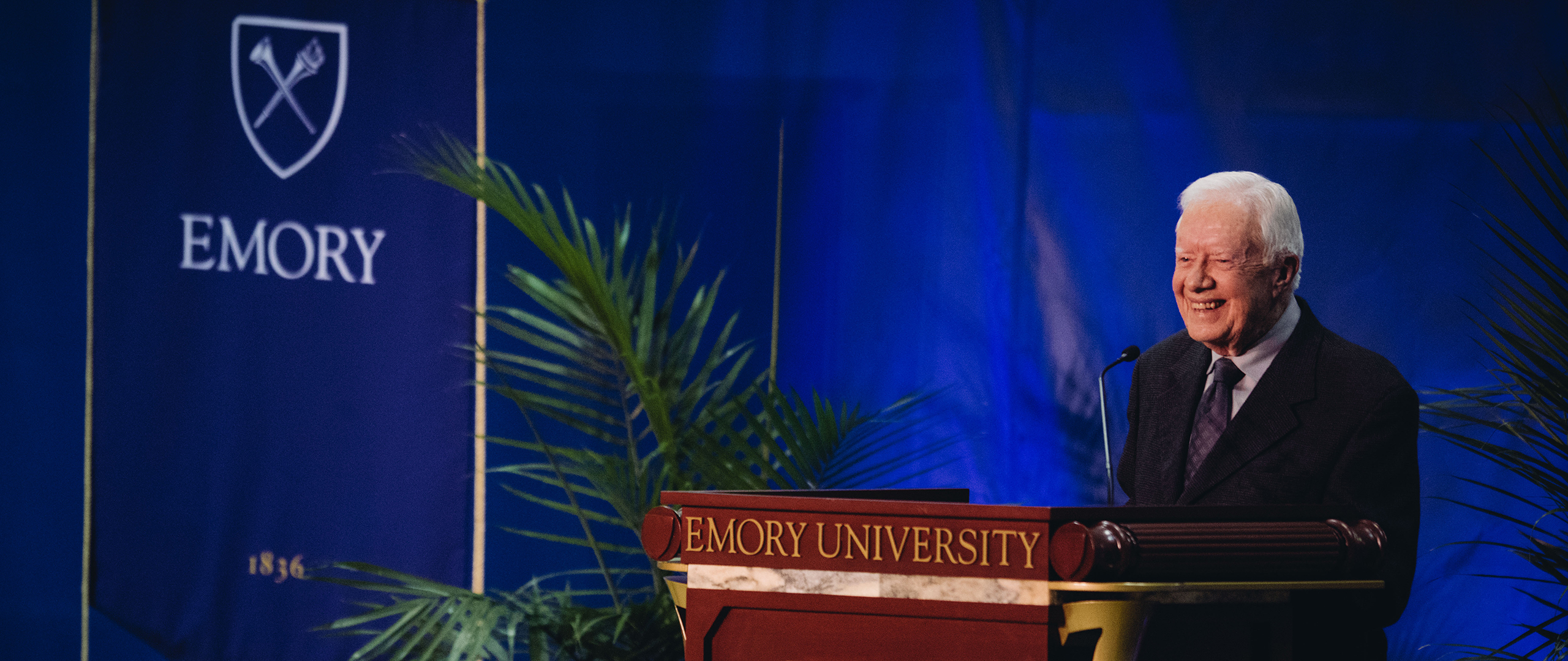 President Carter speaking at Emory